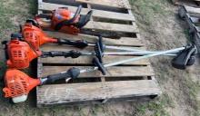 3 SRM225 Echo Weed Eaters Straight Shaft and Husqvarna Chainsaw