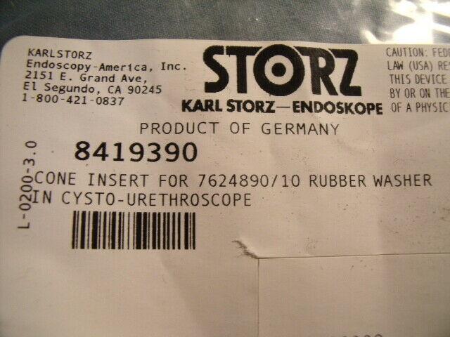 8419390 KARL STORZ INSERT CONE F/USE W/7624890/10 Rubber Washer !