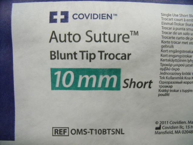 Box of 5 Auto Suture Blunt Tip Trocar