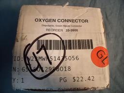 Box of 47 Green Oxygen Connectors 33-2600