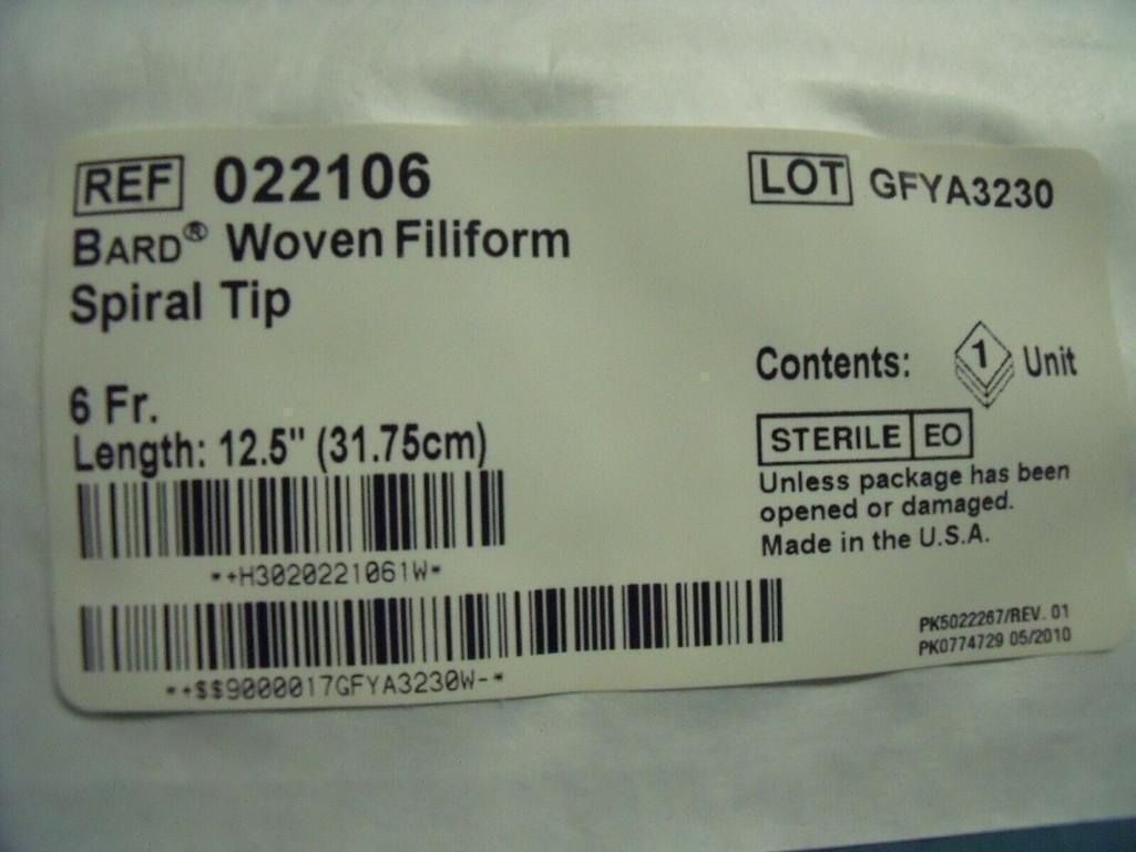6 BARD 022106 Woven Filiform Spiral Tip !