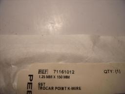 SMITH & NEPHEW 71161012 TROCAR POINT K-WIRE!