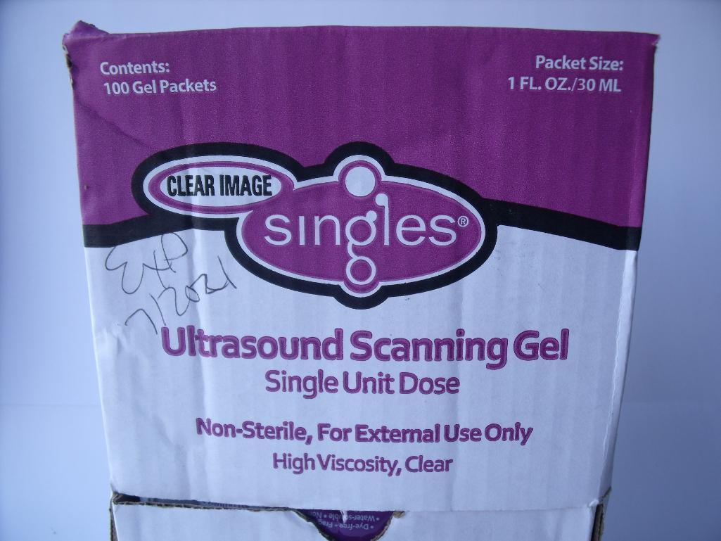 CLEAR IMAGE 02-400B-030 BOX OF 100 1oz PKS OF ULTRASOUND GEL!