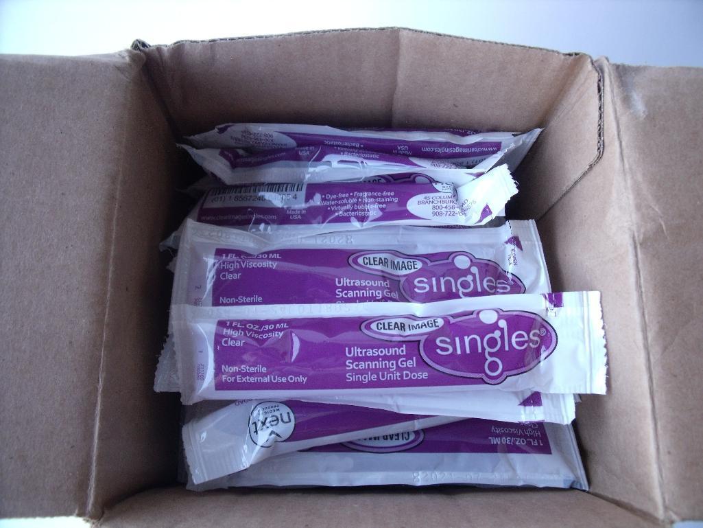 CLEAR IMAGE 02-400B-030 BOX OF 100 1oz PKS OF ULTRASOUND GEL!