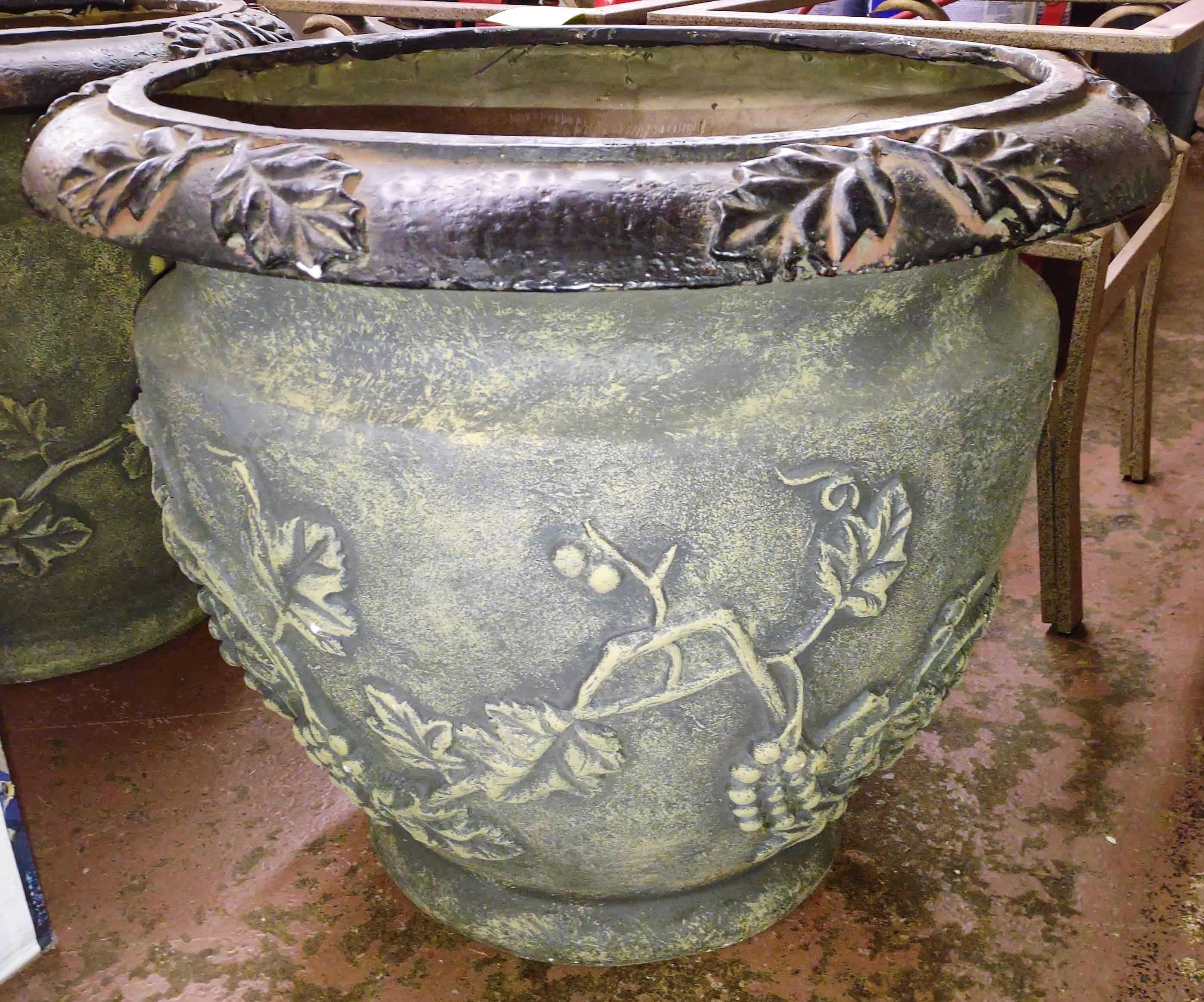 2 LARGE (21"X24") NEW EXTERIOR PLANTERS - PICK UP ONLY