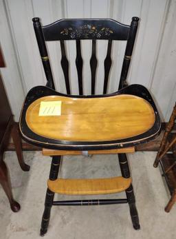 VINTAGE HITCHCOCK STYLE HIGH CHAIR (Not signed) - PICK UP ONLY