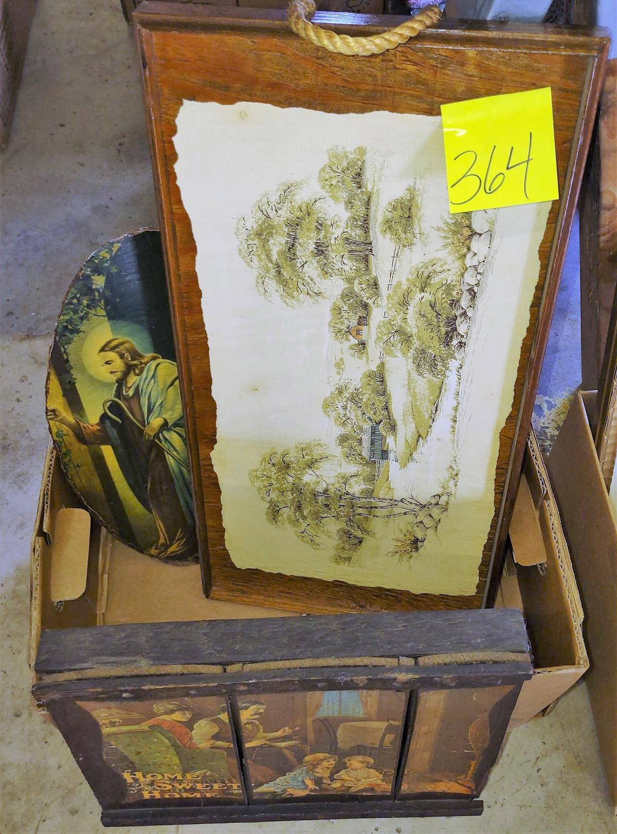 WOODEN TRAY & MISC. -  PICK UP ONLY