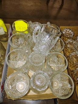 NICE PRESSED GLASS MUGS -  PICK UP ONLY