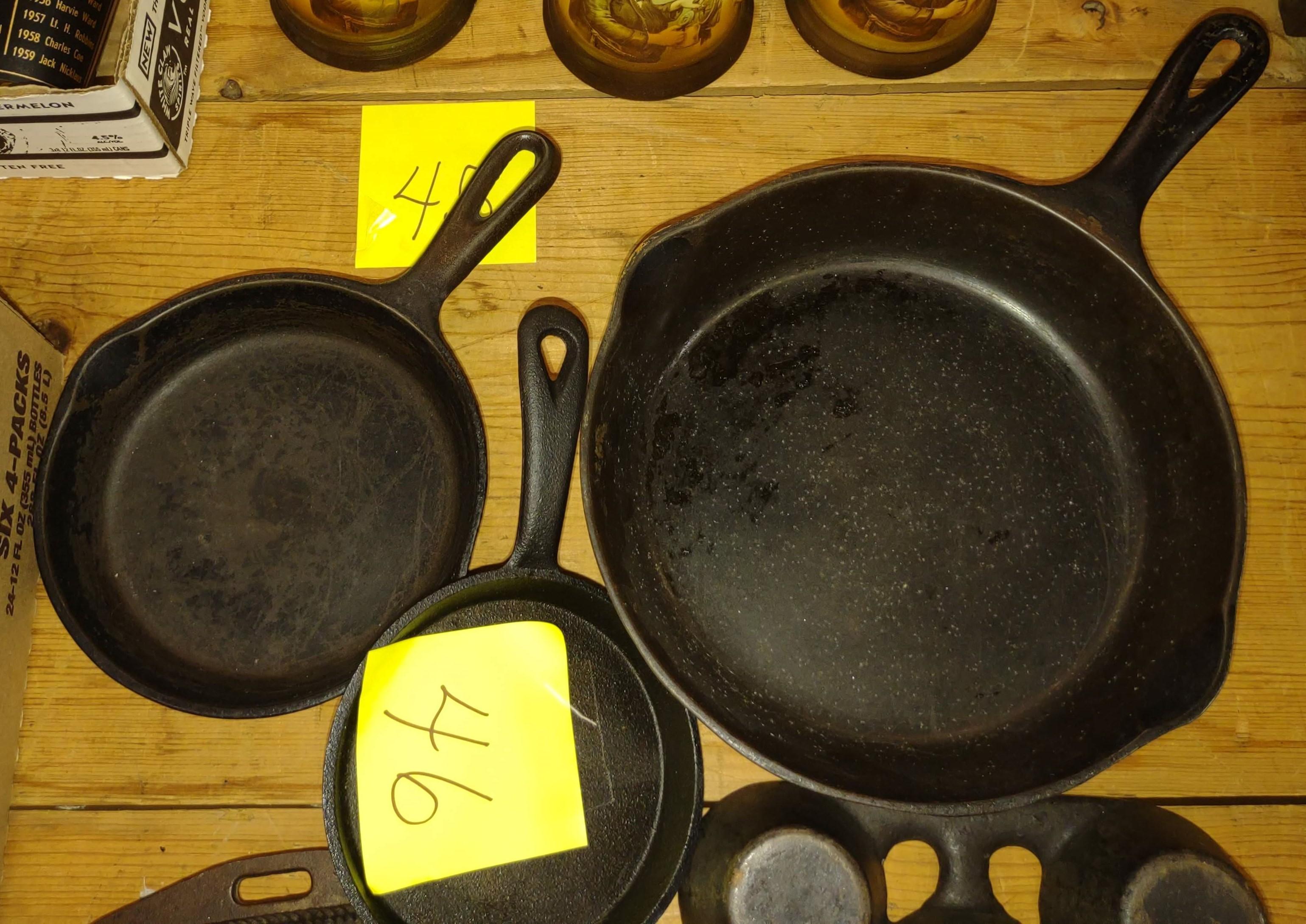 CAST IRON SKILLETS with WAGNER - PICK UP ONLY
