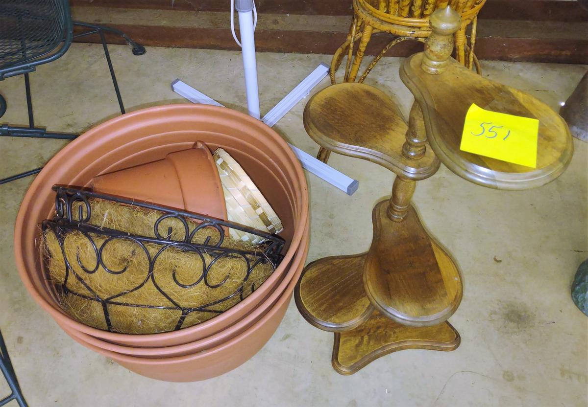PLANTERS & STAND - PICK UP ONLY