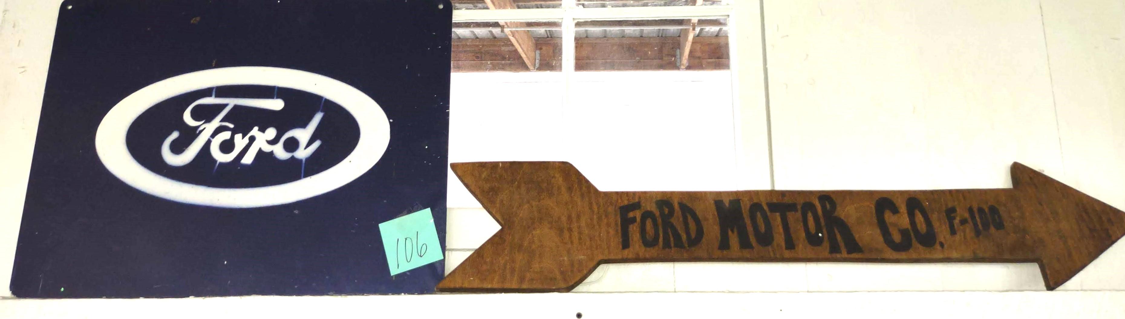 HOMEMADE FORD SIGNS - PICK UP ONLY