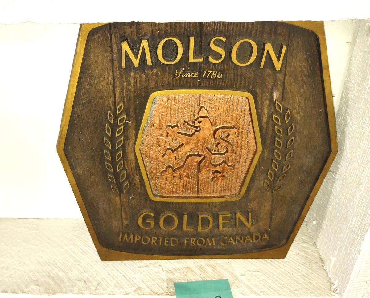 VINTAGE MOLSON BEER SIGN - PICK UP ONLY