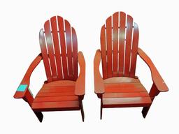 PAIR OF NEWER ADIRONDACK CHAIRS (LIGHT WEIGHT WOOD)- PICK UP ONLY