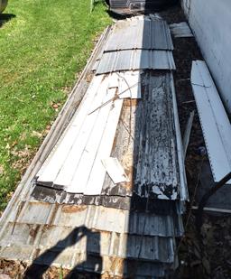 PILE OF METAL SHEETS (Mostly 14 ft x 3 ft) - PICK UP ONLY