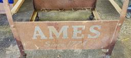 VINTAGE METAL AMES TOOL ORGANIZER ON WHEELS - PICK UP ONLY
