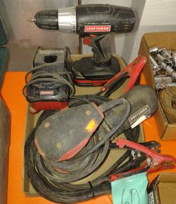 CRAFTSMAN DRILL, JUMPER CABLES, ETC. - PICK UP ONLY