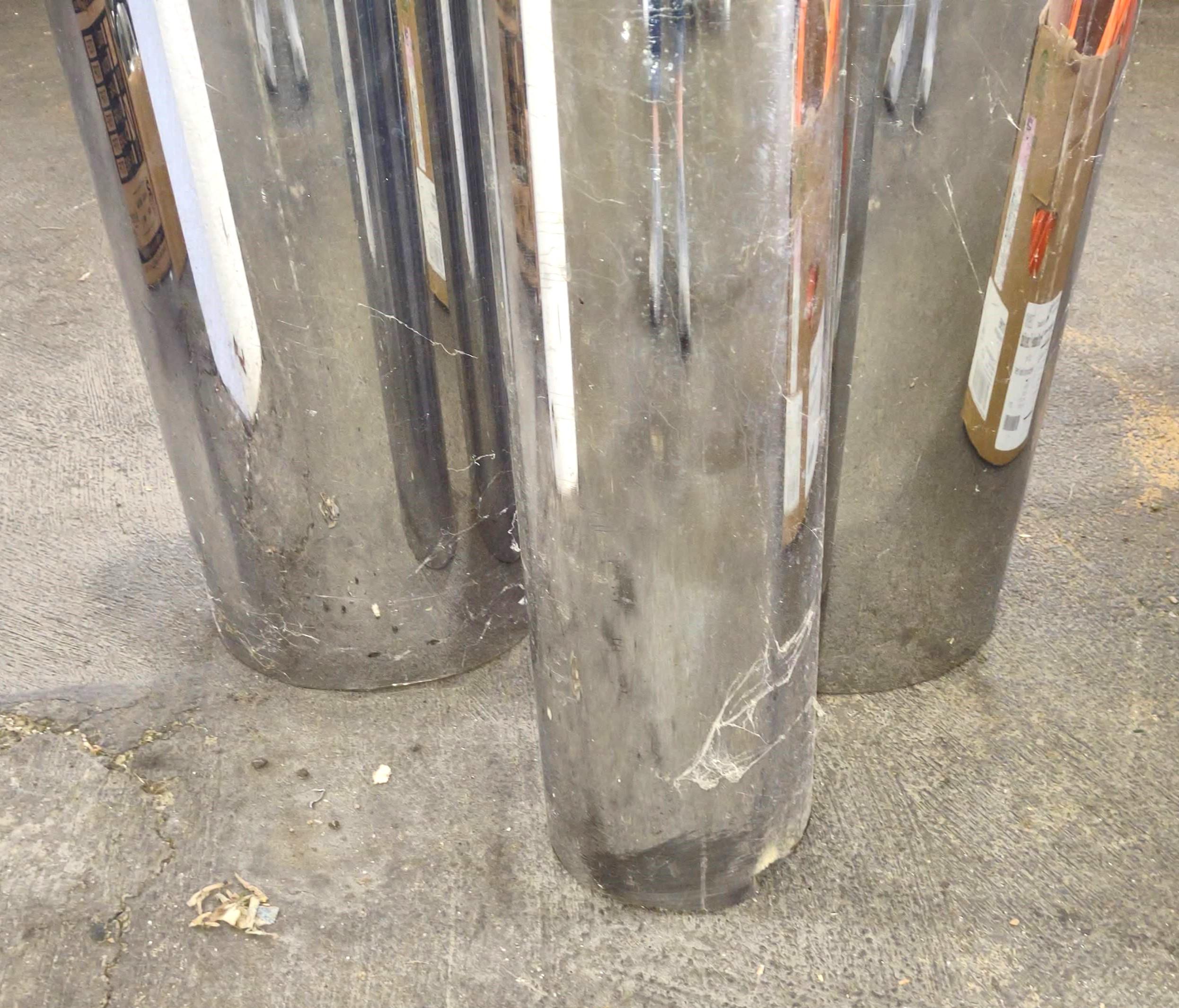 LARGE CHROME EXHAUST PIPES "AS IS" - PICK UP ONLY