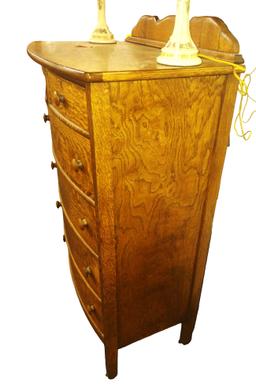 ANTIQUE OAK HIGHBOY DRESSER - PICK UP ONLY