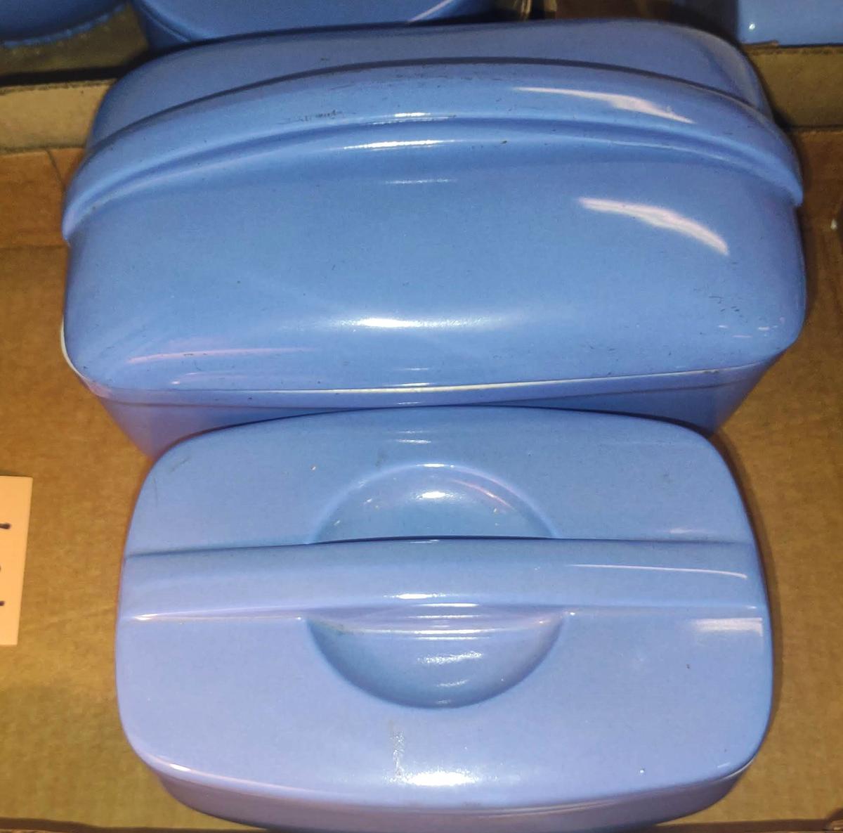 VINTAGE HALL BLUE REFRIGERATOR DISHES - PICK UP ONLY