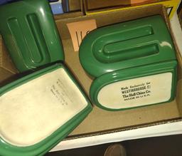 VINTAGE HALL GREEN REFRIGERATOR & BUTTER DISHES