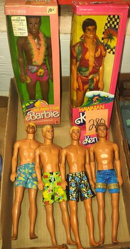 VTG MATTEL ISLAND FUN STEVEN, HAWAIIAN KEN DOLLS & OTHERS