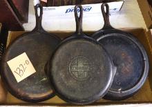 VINTAGE CAST IRON SKILLETS - PICK UP ONLY