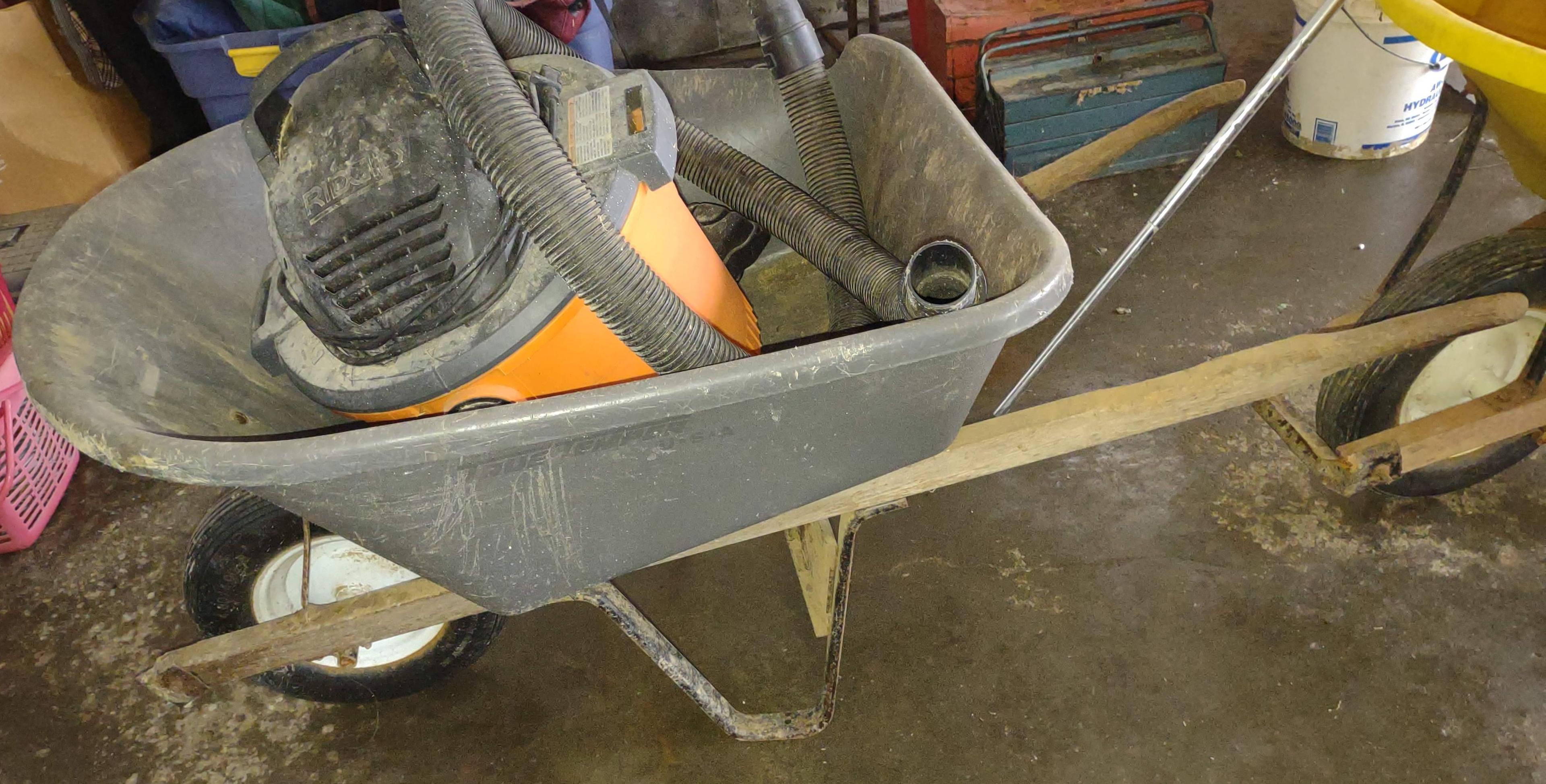 WHEELBARROW & SHOP VAC "AS IS" - PICK UP ONLY