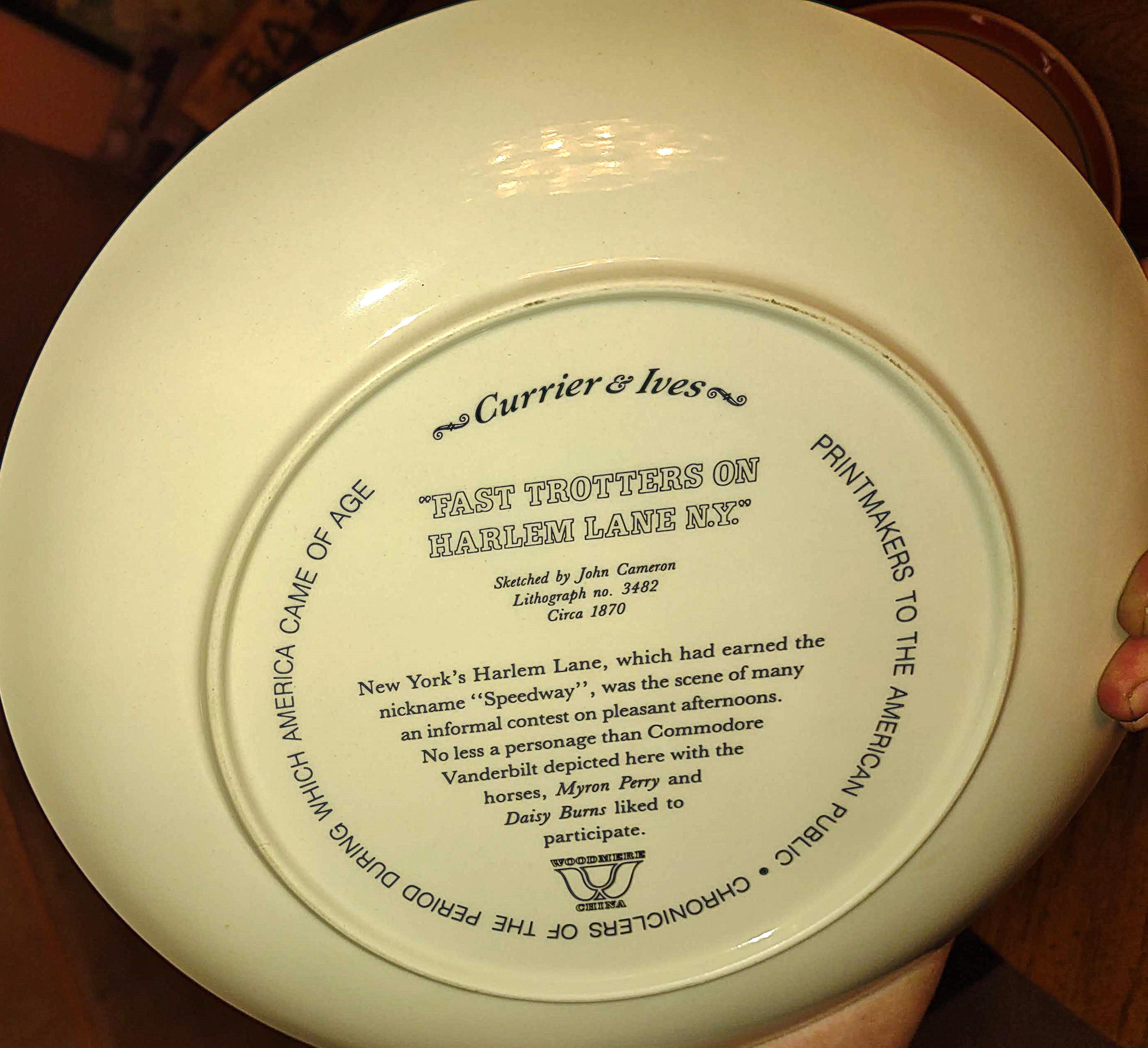 PAIR OF DANBURY MINT + SET OF 5 CURRIER & IVES HORSE PLATES - PICK UP ONLY