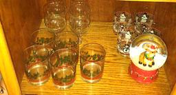CHRISTMAS GLASSES & SNOW GLOBE - PICK UP ONLY