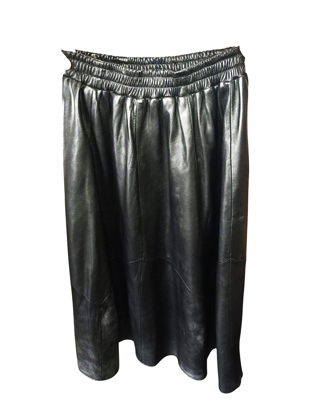 LADIES EVAN ARPELLI - NEW YORK - LEATHER SKIRT  - SIZE SMALL