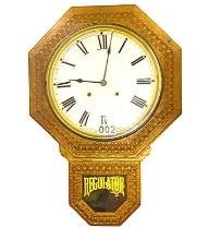 ANTIQUE KITCHEN REGULATOR WALL CLOCK (KEY WIND) - PICK UP ONLY