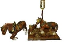 VINTAGE PLASTIC CLYDESDALE LAMP, ETC. - PICK UP ONLY