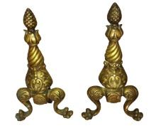 ANTIQUE 13" ANDIRONS - PICK UP ONLY