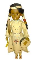 VINTAGE 18" NATIVE AMERICAN INDIAN DOLL