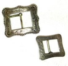 VINTAGE MEXICO STERLING WESTERN BELT BUCKLES