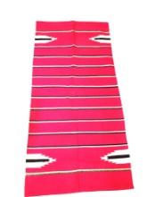 VINTAGE HAND WOVEN SOUTHWEST DOUBLE SADDLE BLANKET - PICK UP ONLY