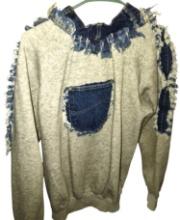 VINTAGE SWEATSHIRT wih LEE DENIM - SIZE MEDIUM