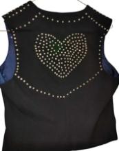 WESTERN WEAR  VEST with HEART ACCENTS - CUSTOM - LOOKS TO BE MEDIUM