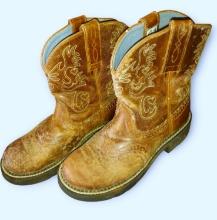 JUSTIN WORK BOOTS (USED) - SIZE - PICK UP ONLY