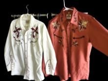 VINTAGE WESTERN SHIRTS by H BAR C & MILLER - SIZE 15 1/2
