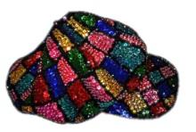 VINTAGE MULTI-COLORED SEQUINED CAP