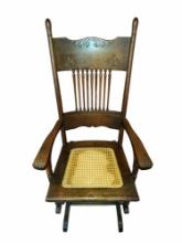 ANTIQUE WALNUT PLATFORM ROCKER - PICK UP ONLY