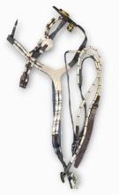 WESTERN DALE CHAVEZ SILVER OVERLAY with HARRIS LEATHER HORSE TACK