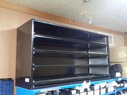 Used Black Metal 4 Shelf Unit w/ Extendable Shelves - Qty - 1