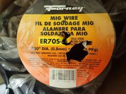 Misc Gate Sticker Plates and Mig Wire - Qty - 16