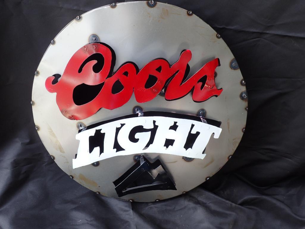 Metal Coors Light Sign