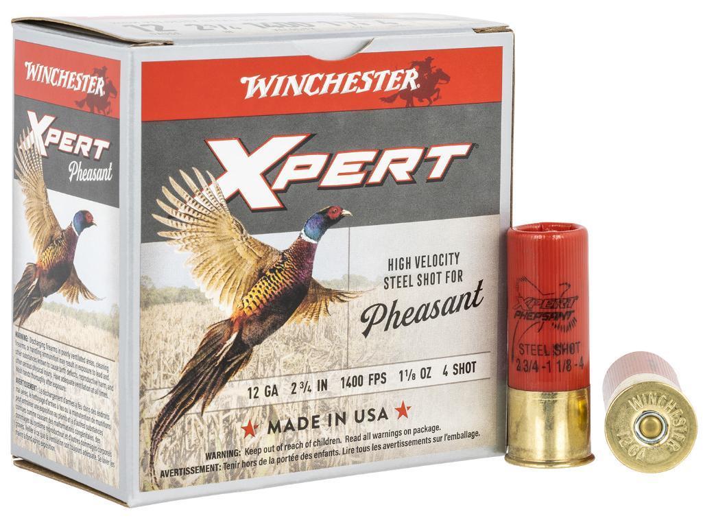 Winchester Ammo WEXP12H4 Xpert Pheasant Lead Free High Velocity 12 Gauge 2.75 1 18 oz 1400 fps 4