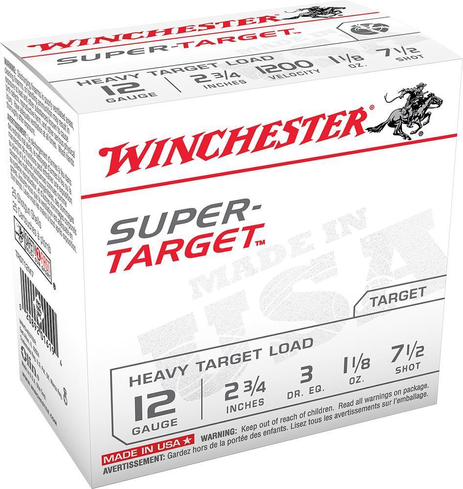 Winchester Ammo TRGT12M7 SuperTarget Heavy 12 Gauge 2.75 1 18 oz 1200 fps 7.5 Shot 25 Bx