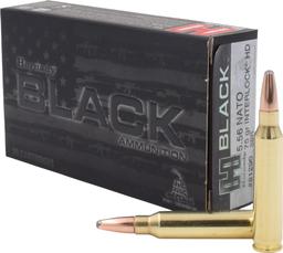 Hornady 81296 Black 5.56x45mm NATO 75 gr InterLock Heavy Duty 20 Per Box 10 Cs