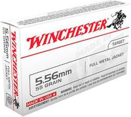 Winchester Ammo WM193K USA M193 5.56x45mm NATO 55 gr Full Metal Jacket Lead Core 20 Per Box